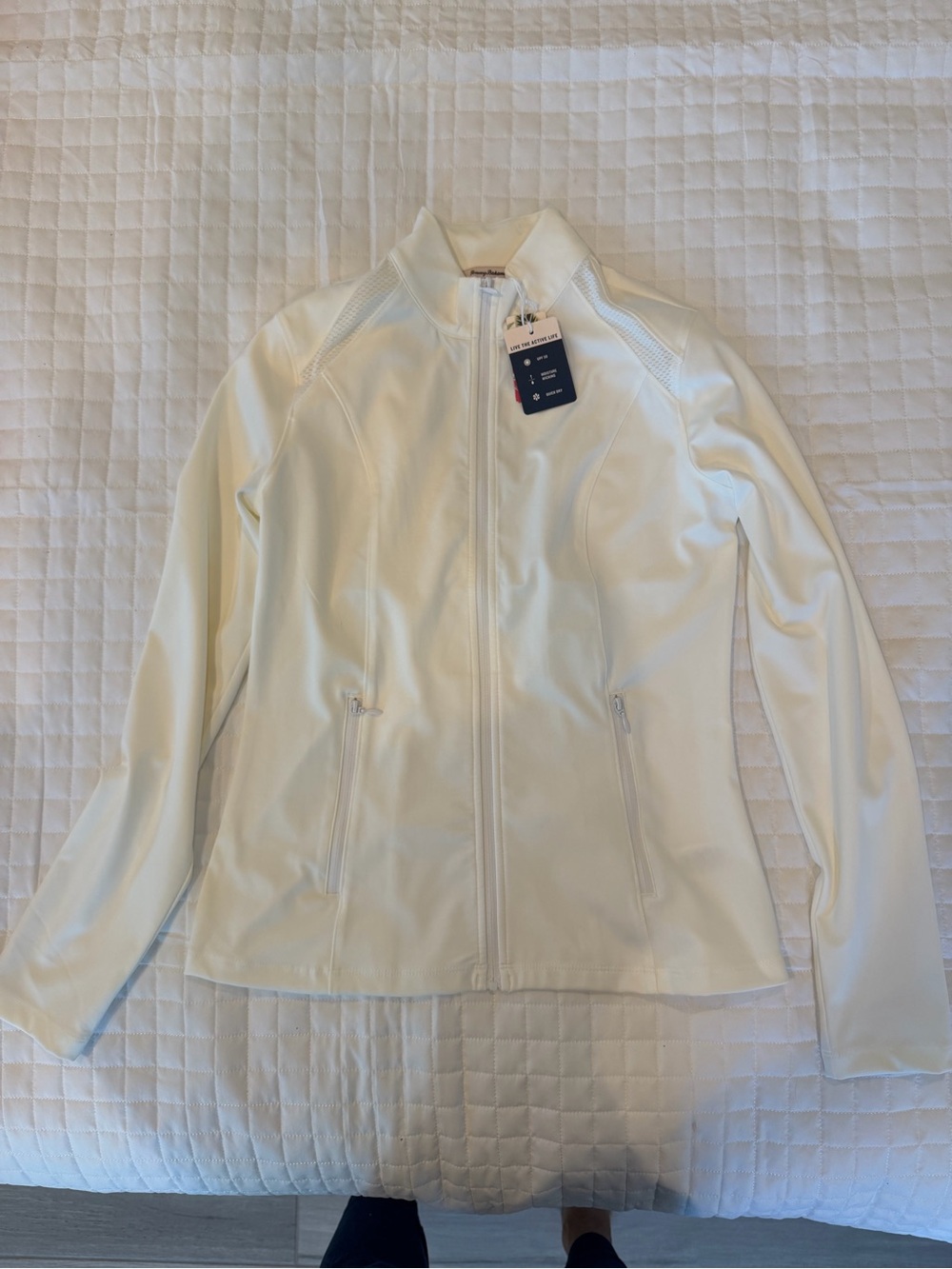 Tommy Bahama Off-White Full-Zip Utility Jacket